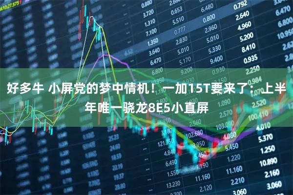 好多牛 小屏党的梦中情机！一加15T要来了：上半年唯一骁龙8E5小直屏