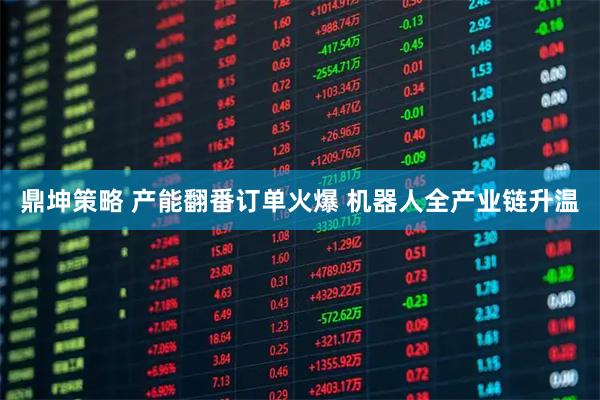 鼎坤策略 产能翻番订单火爆 机器人全产业链升温